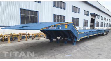 4 Line 8 Axle 100 Ton Folding Gooseneck Trailer will be Sent to Guatemala