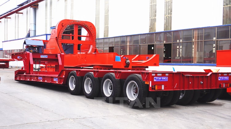 Drawing of 4 Line 8 Axle 150 Ton Lowboy Trailer