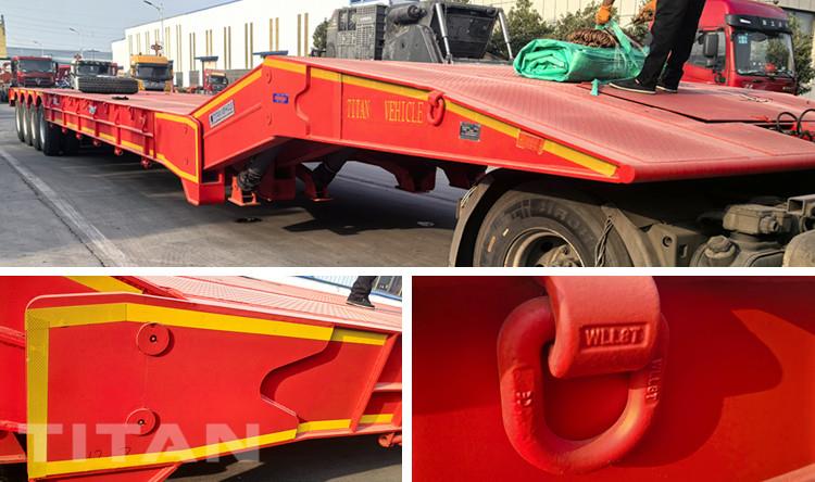 4 Axle 100 Ton Hydraulic Folding Gooseneck Trailer for Sale in Saudi Arabia