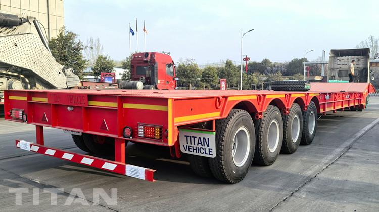 4 Axle 100 Ton Hydraulic Folding Gooseneck Trailer for Sale in Saudi Arabia