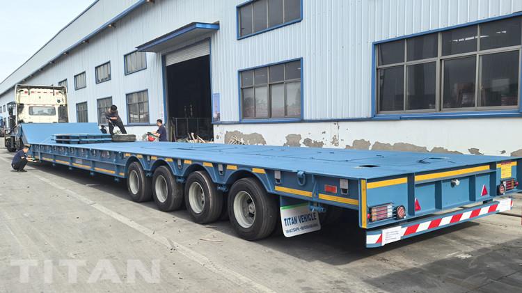 4 Line 8 Axle 100 Ton Folding Gooseneck Trailer for Sale in Guatemala
