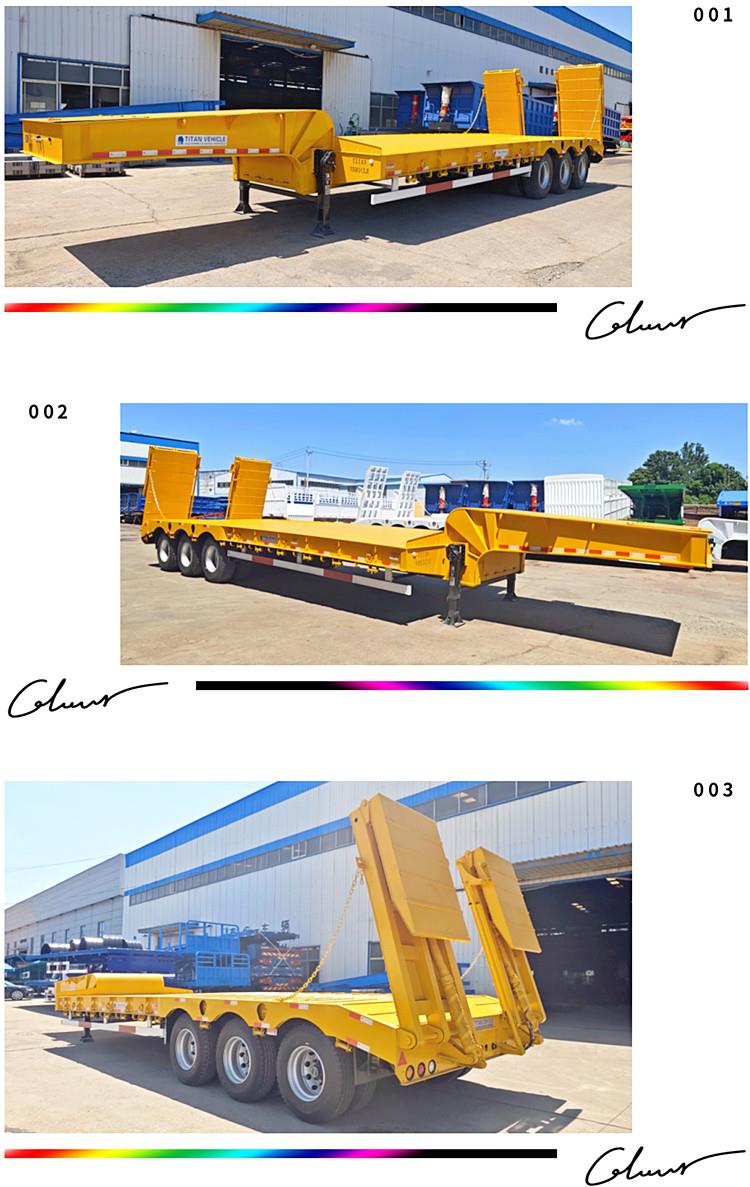 60 Ton Tri Axle Low Bed Semi Trailer for Sale in Guyana