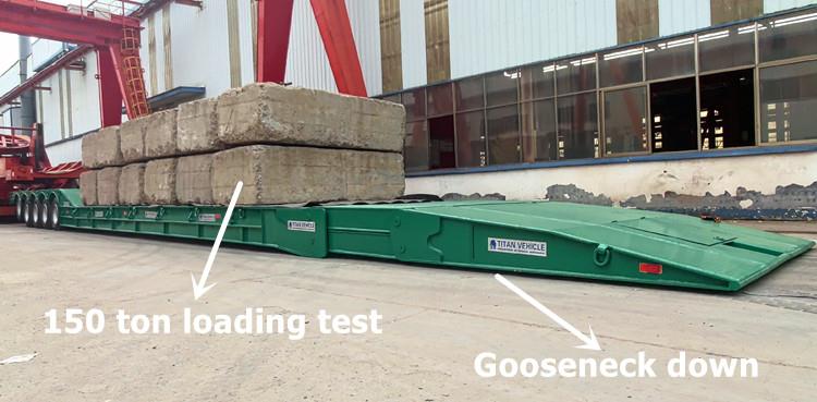 5 Axle 150 Ton Folding Neck Trailer Price in Burkina Faso