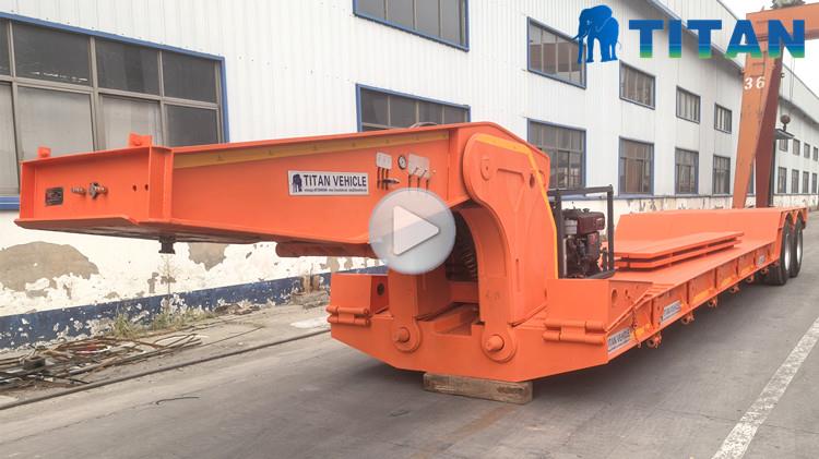 Front Loading 2 Axle Lowboy Trailer for Sale in Mexico